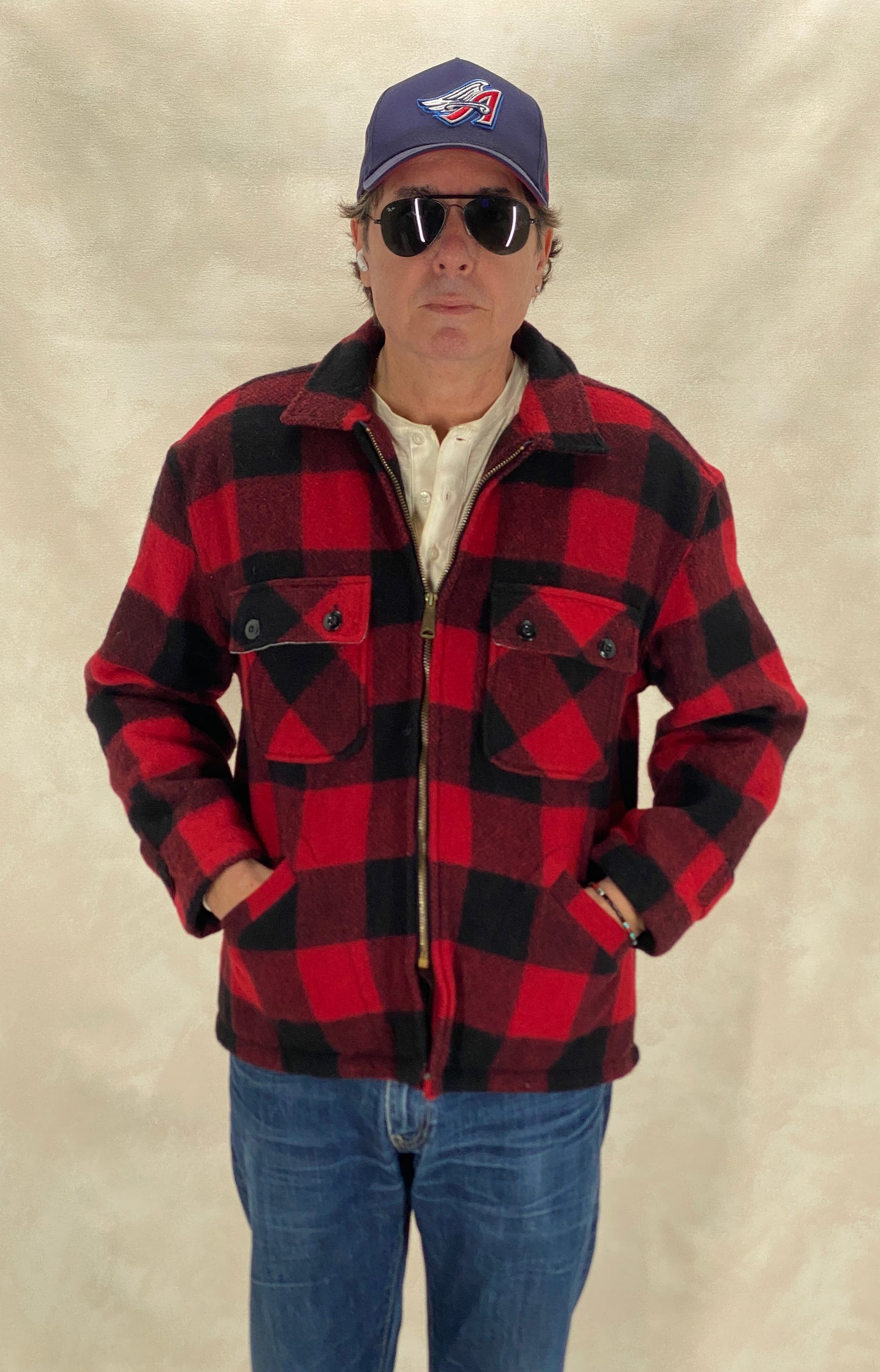 Vintage 60s 5 Brother Buffalo Plaid Wool Jacket | Size 42US / 52EU