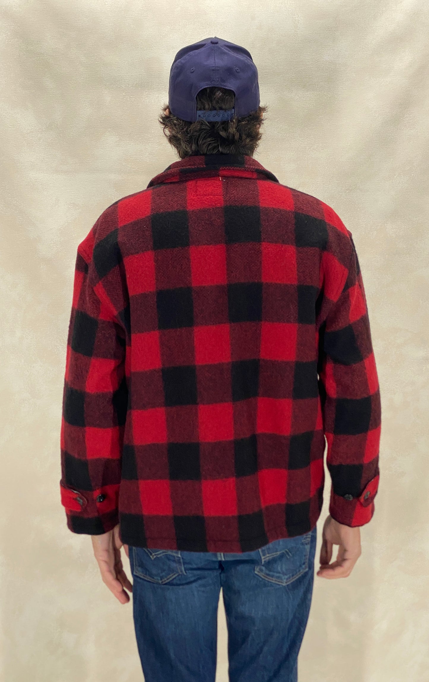 Vintage 60s 5 Brother Buffalo Plaid Wool Jacket | Size 42US / 52EU