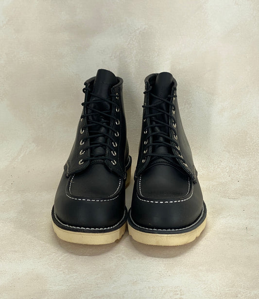 Size 8.5 D US (41.5 EU ) Red Wing 8130 Moc Toe Black Boots Factory Second Made