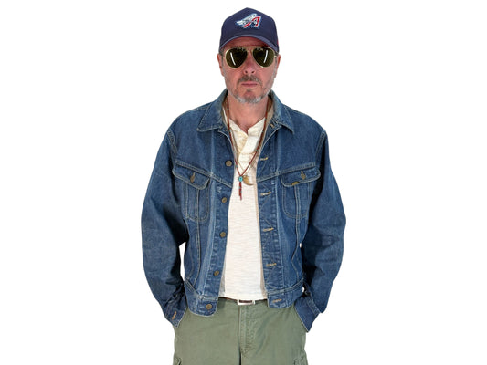 Size 46-48US / 56-58EU. Authentic 1970s Lee Union Made Denim Jacket – Made in USA – Two Chest Pockets