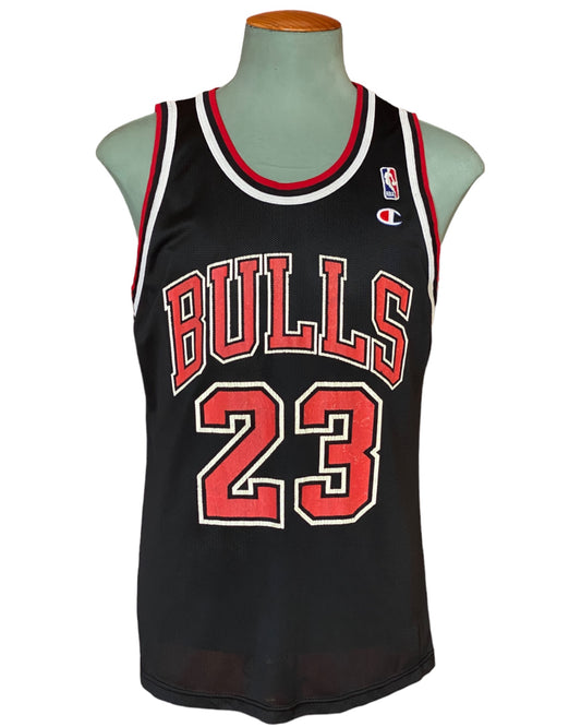 Vintage 90s Chicago Bulls Michael Jordan #23 NBA jersey, size 44 - front view.
