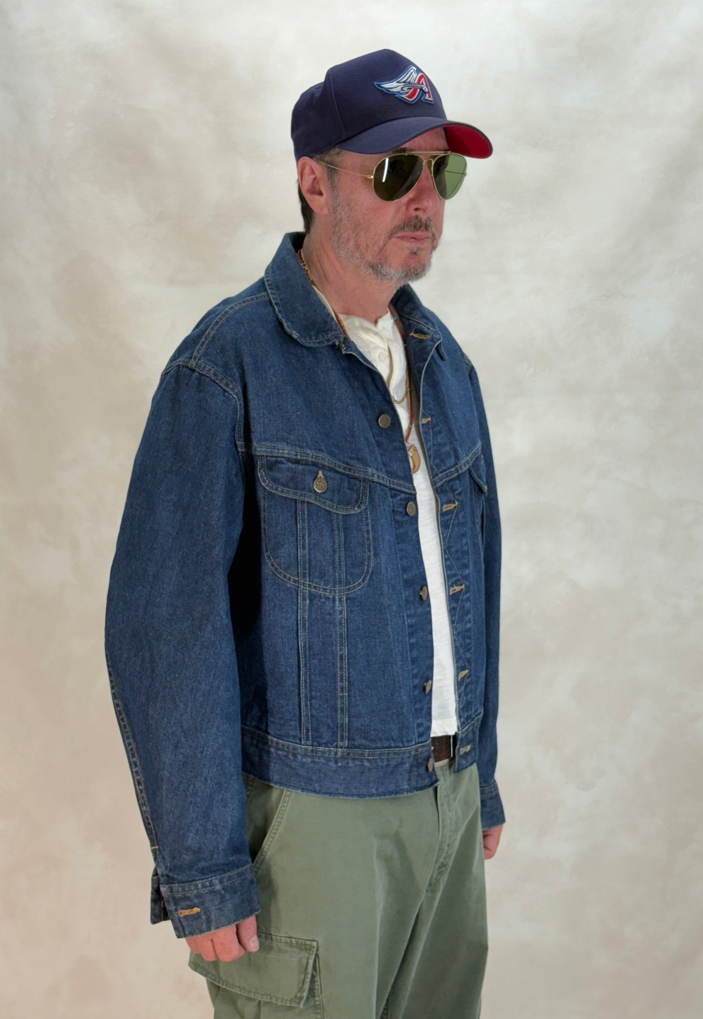Size 50-52US / 60-62EU. Authentic 1970s Lee Union Made Denim Jacket – Made in USA – Two Chest Pockets