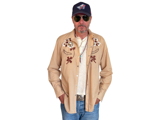 Size M. Authentic 70’s H Kenny Rogers embroidered shirt Western Shirt