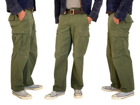 1968 authentic US Army Vietnam War era OG-107 jungle pants, size Small Regular.