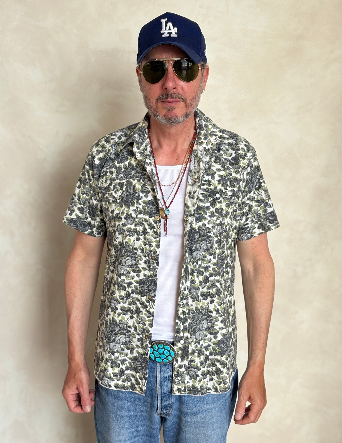 Size M. Authentic 70’s H bar C California Ranchwear Western Shirt — Vintage Print