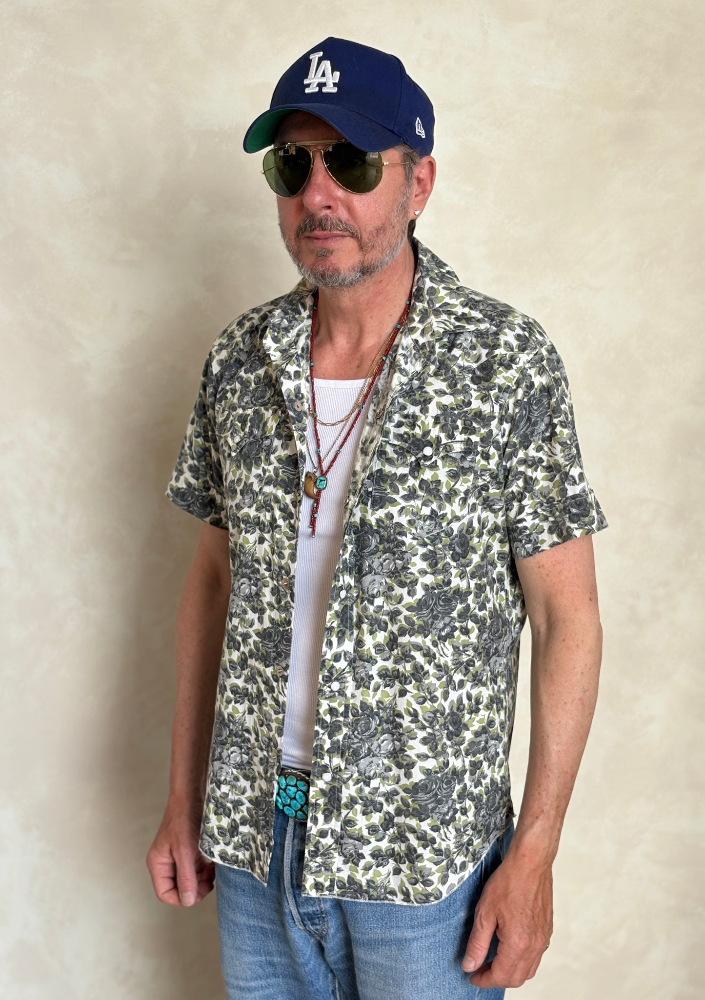 Size M. Authentic 70’s H bar C California Ranchwear Western Shirt — Vintage Print