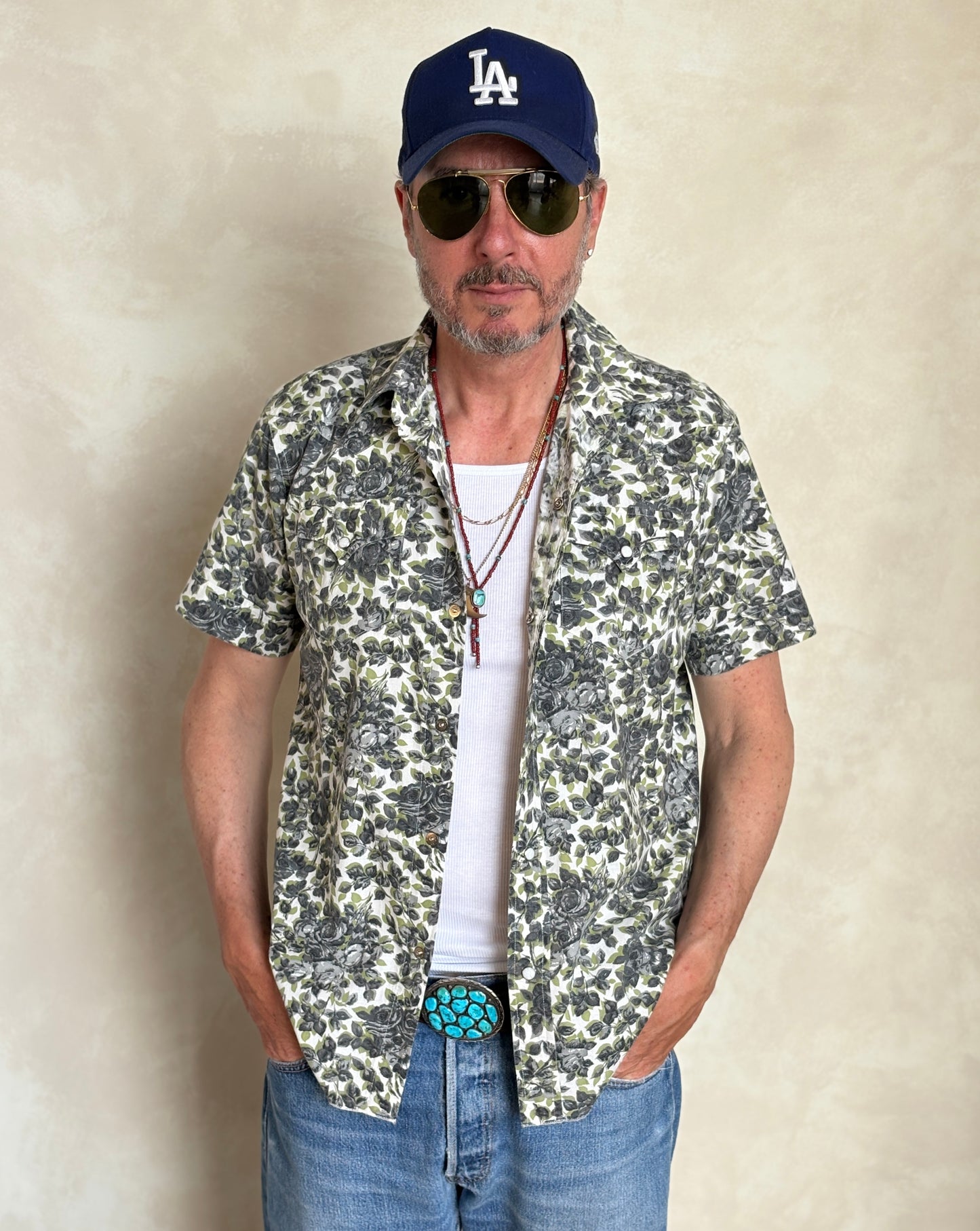 Size M. Authentic 70’s H bar C California Ranchwear Western Shirt — Vintage Print