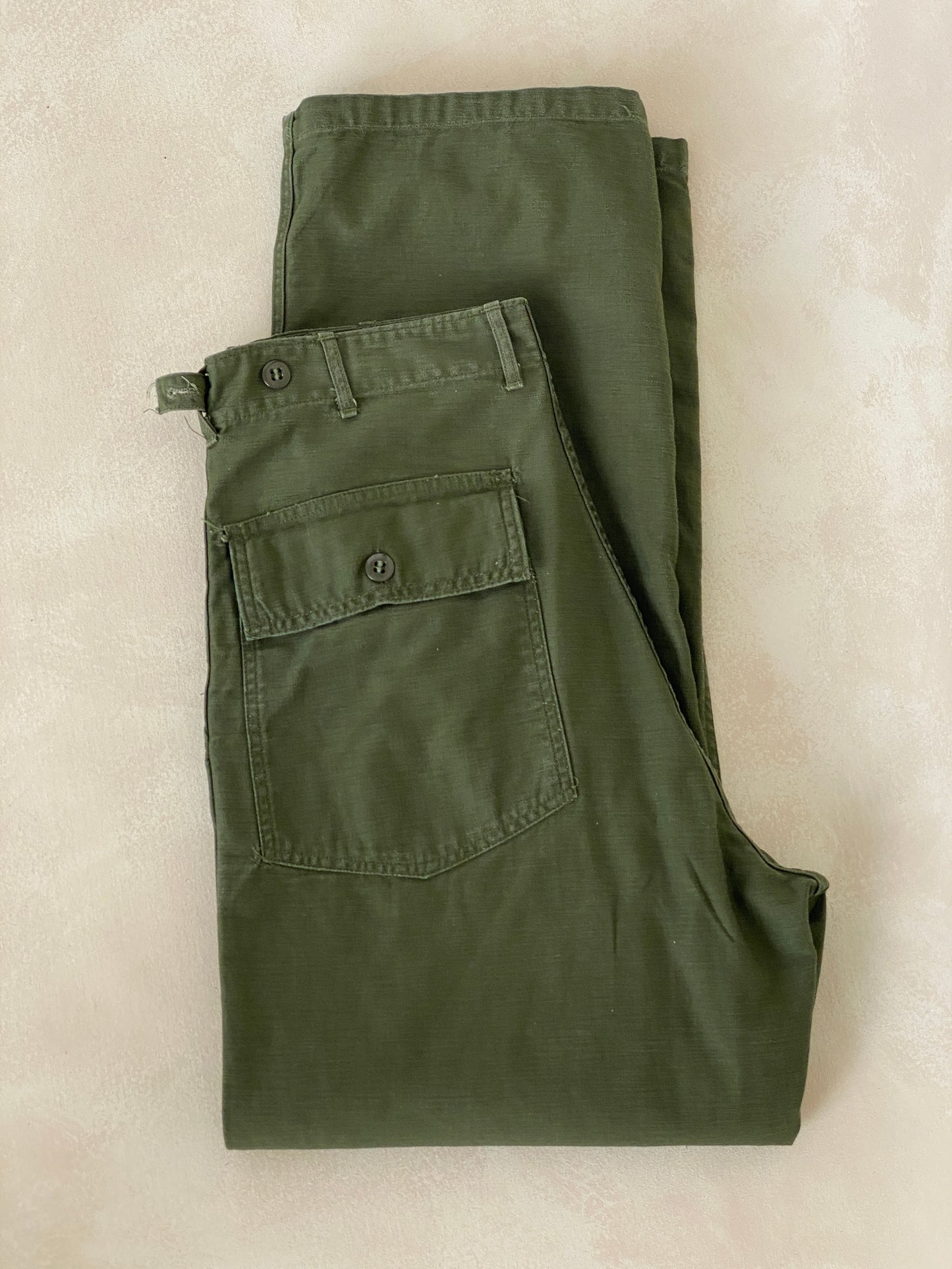 Size Med. Authentic early 1960 US army  Vietnam era Fatigue / utility pants