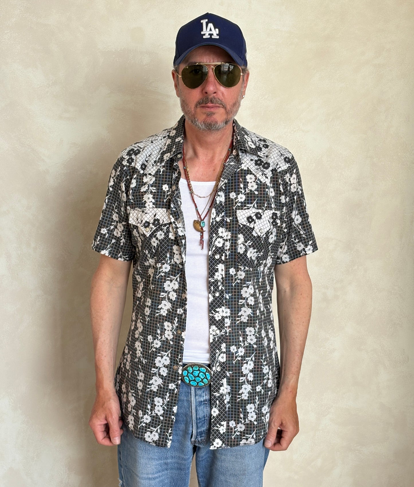 Size M. Authentic 70’s Ely Plain Western Shirt — Vintage Print