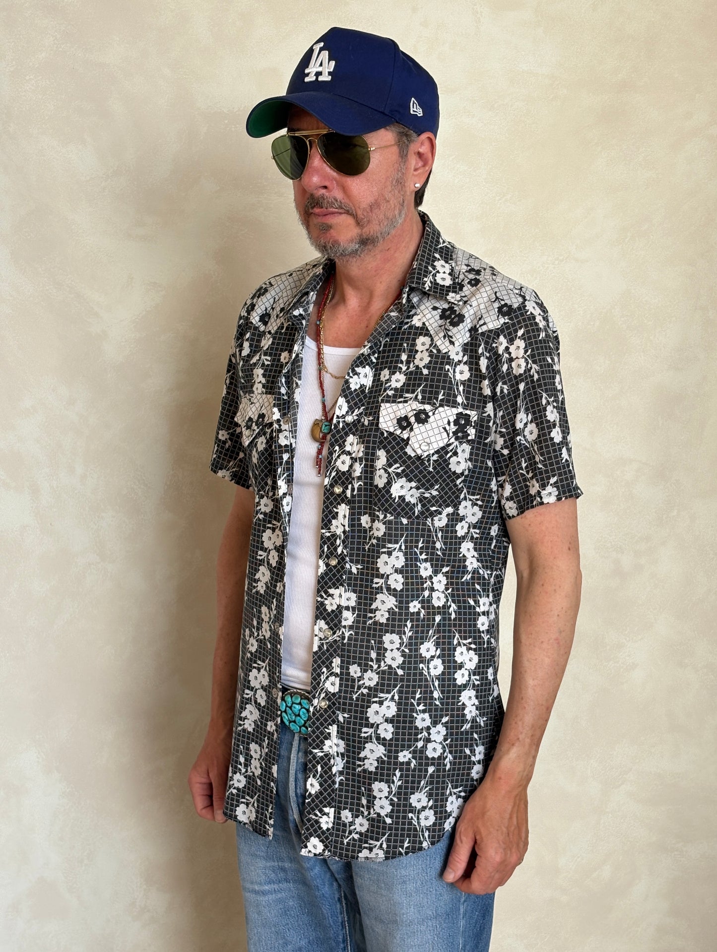 Size M. Authentic 70’s Ely Plain Western Shirt — Vintage Print