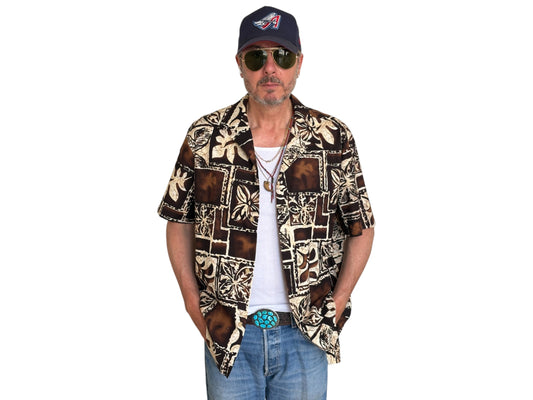 XL. Vintage 80s Hawaiian cotton shirt