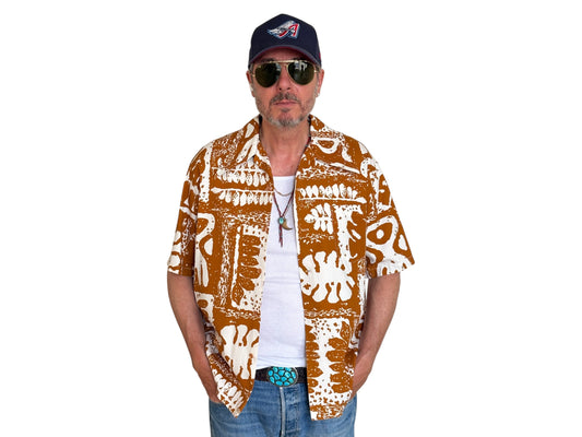 Medium Size Vintage 90s Hawaiian Cotton Shirt by Jantzen - Retro Beachwear Collectible