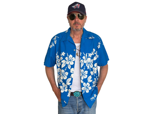 XL Size Vintage 70s Hawaiian Thin Cotton Shirt - Retro Tropical Collectible