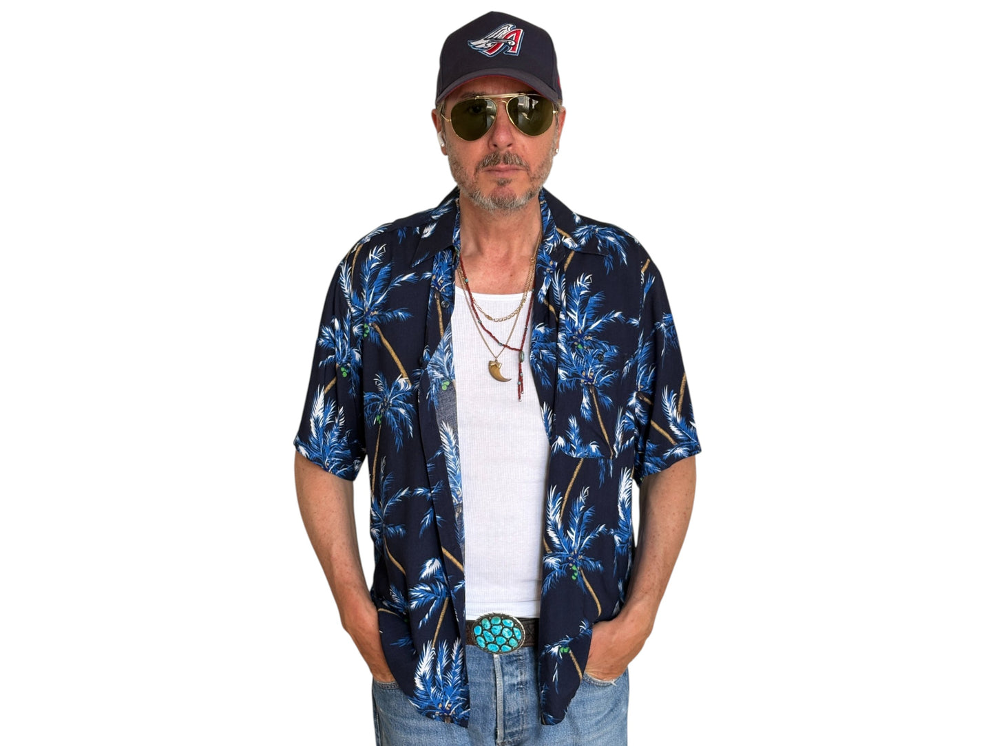 Vintage 90s Hawaiian Rayon Shirt by Puritan | Size Medium