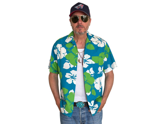Vintage 60s Hawaiian Cotton Shirt Made in Hawaii | Size M