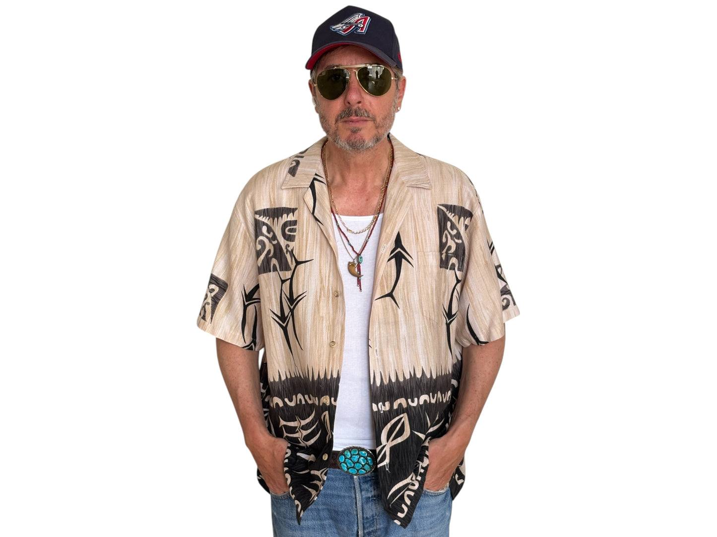 XL. Vintage 80s Hawaiian cotton shirt