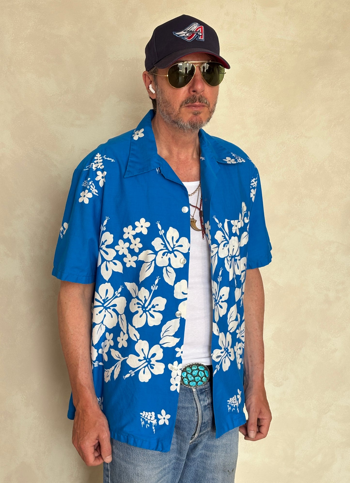 XL Size Vintage 70s Hawaiian Thin Cotton Shirt - Retro Tropical Collectible