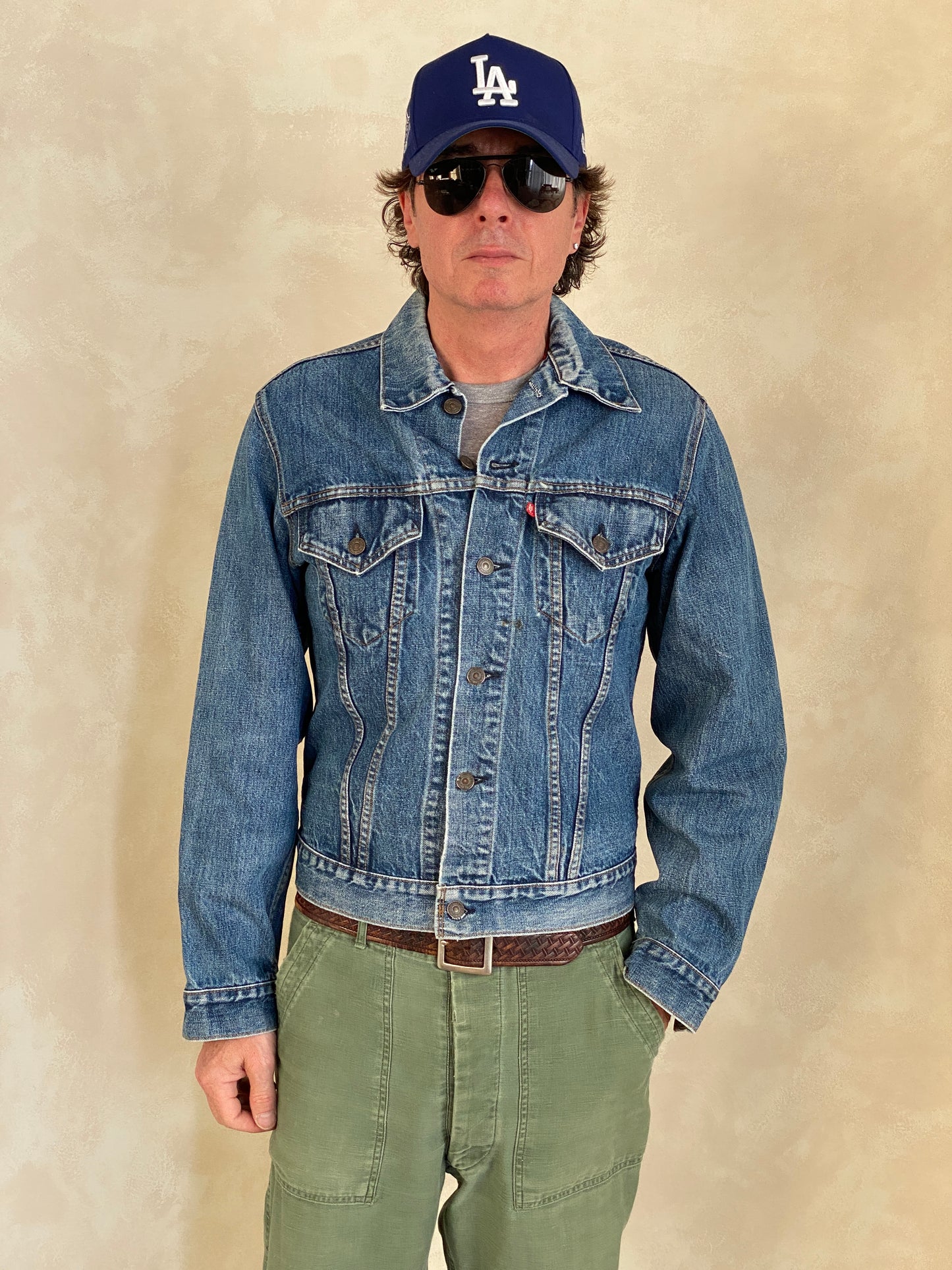 Vintage 70s Levis jacket, size 40US, with two pockets, made in the USA.