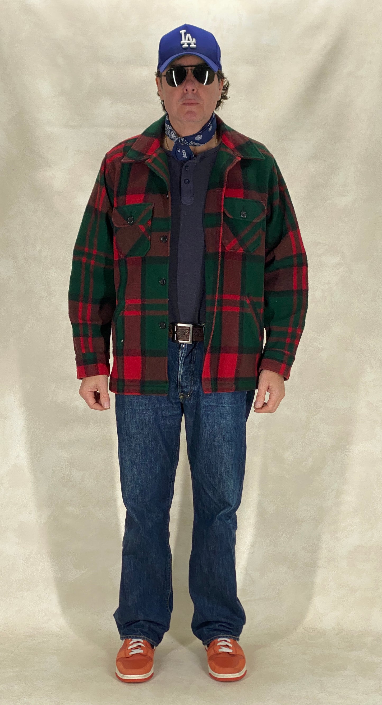 Size Large. Vintage L.L. Bean Wool Plaid Jacket – 4 Pockets – Made in USA