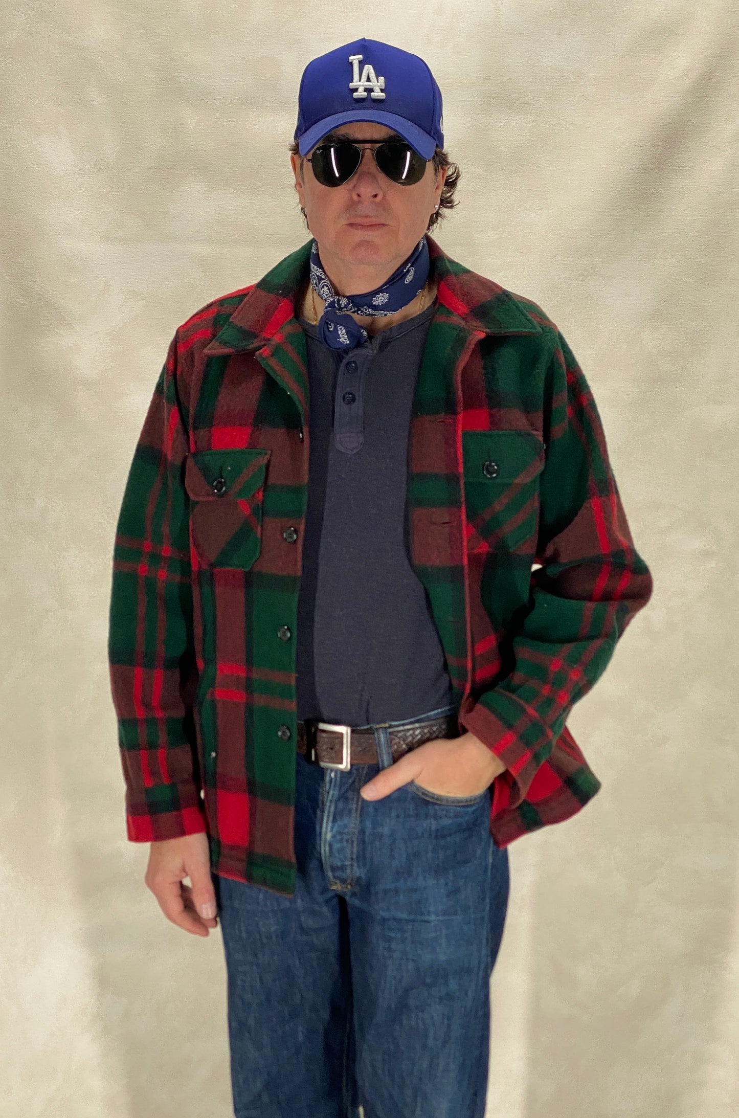 Size Large. Vintage L.L. Bean Wool Plaid Jacket – 4 Pockets – Made in USA
