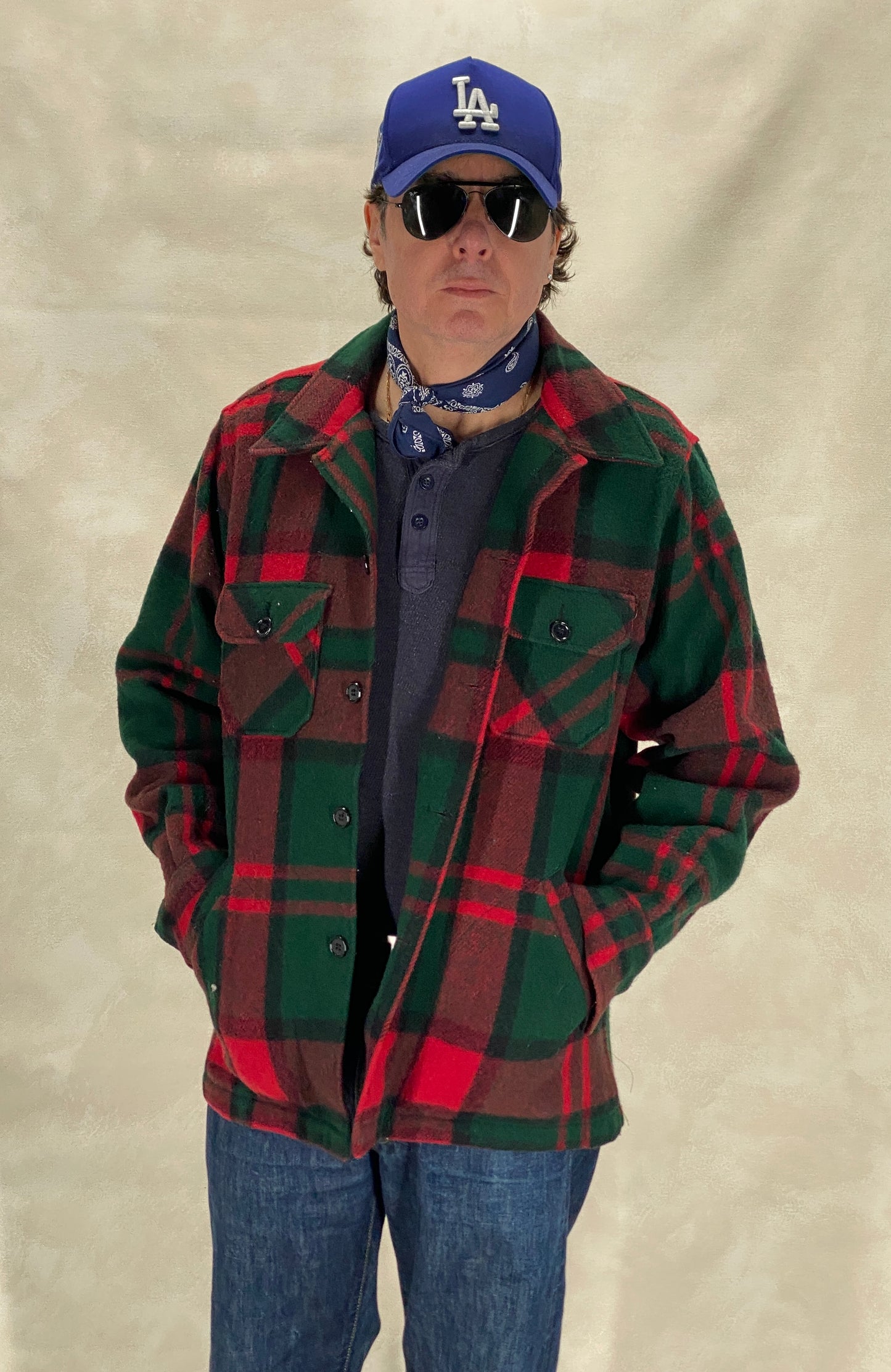 Size Large. Vintage L.L. Bean Wool Plaid Jacket – 4 Pockets – Made in USA
