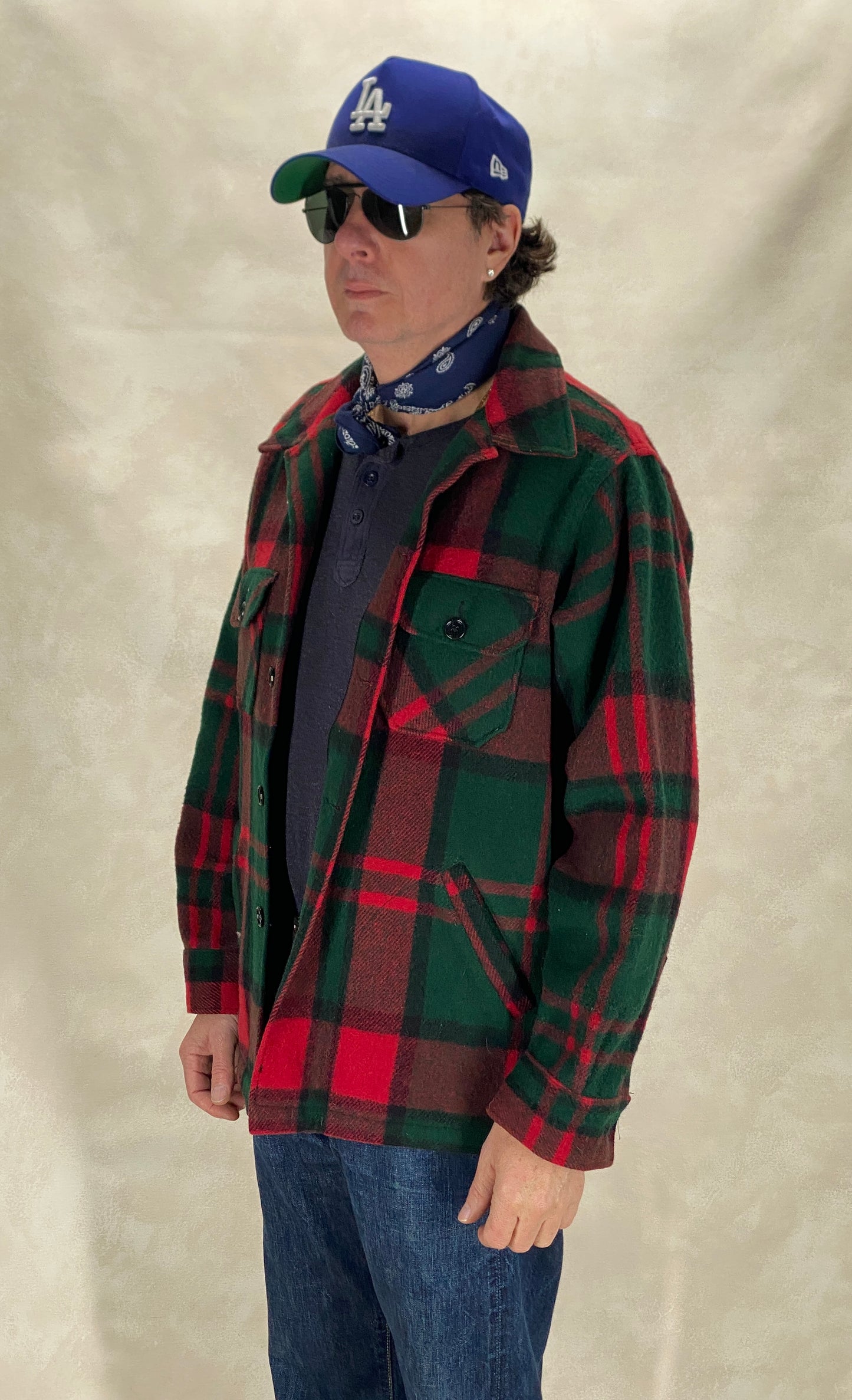 Size Large. Vintage L.L. Bean Wool Plaid Jacket – 4 Pockets – Made in USA