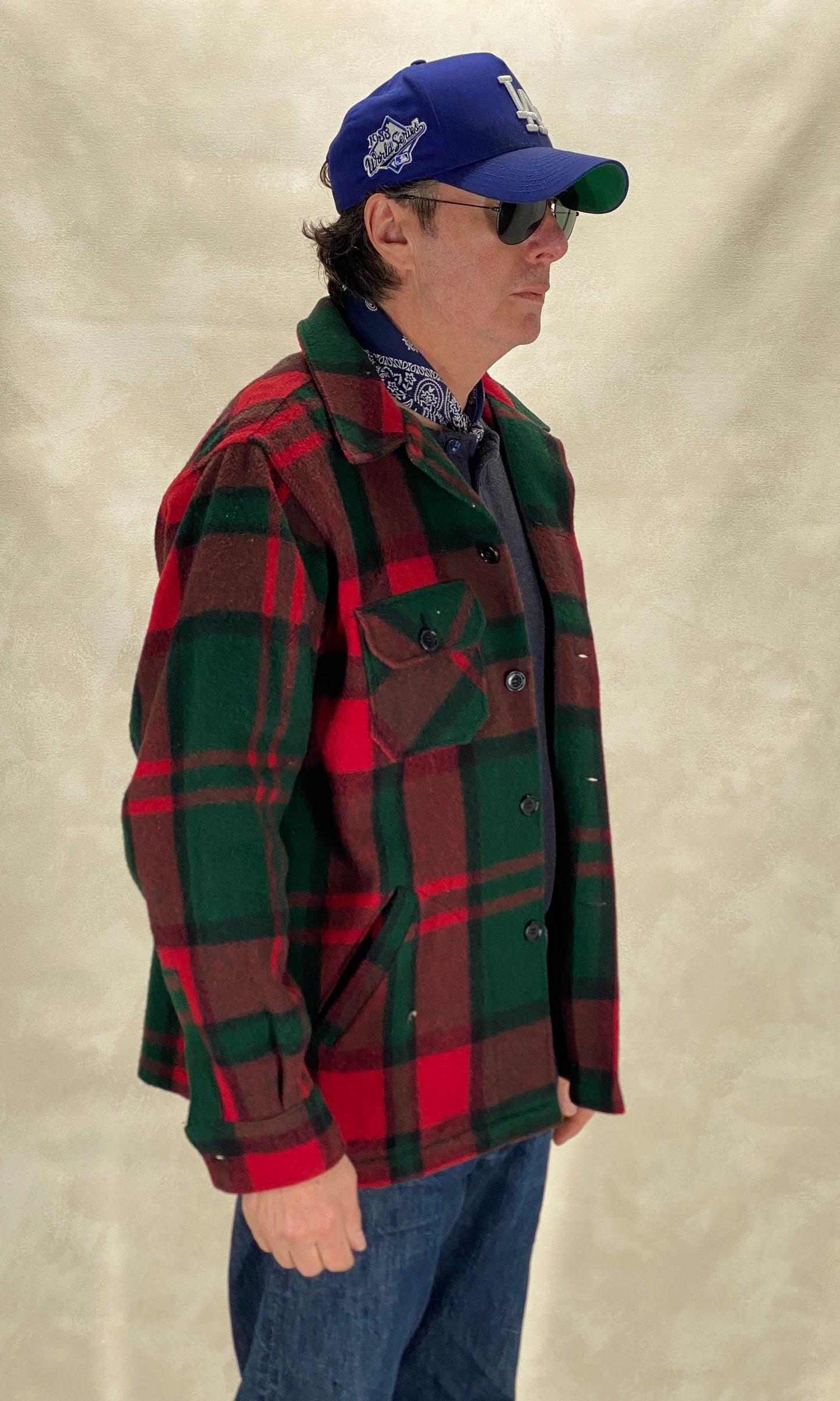 Size Large. Vintage L.L. Bean Wool Plaid Jacket – 4 Pockets – Made in USA