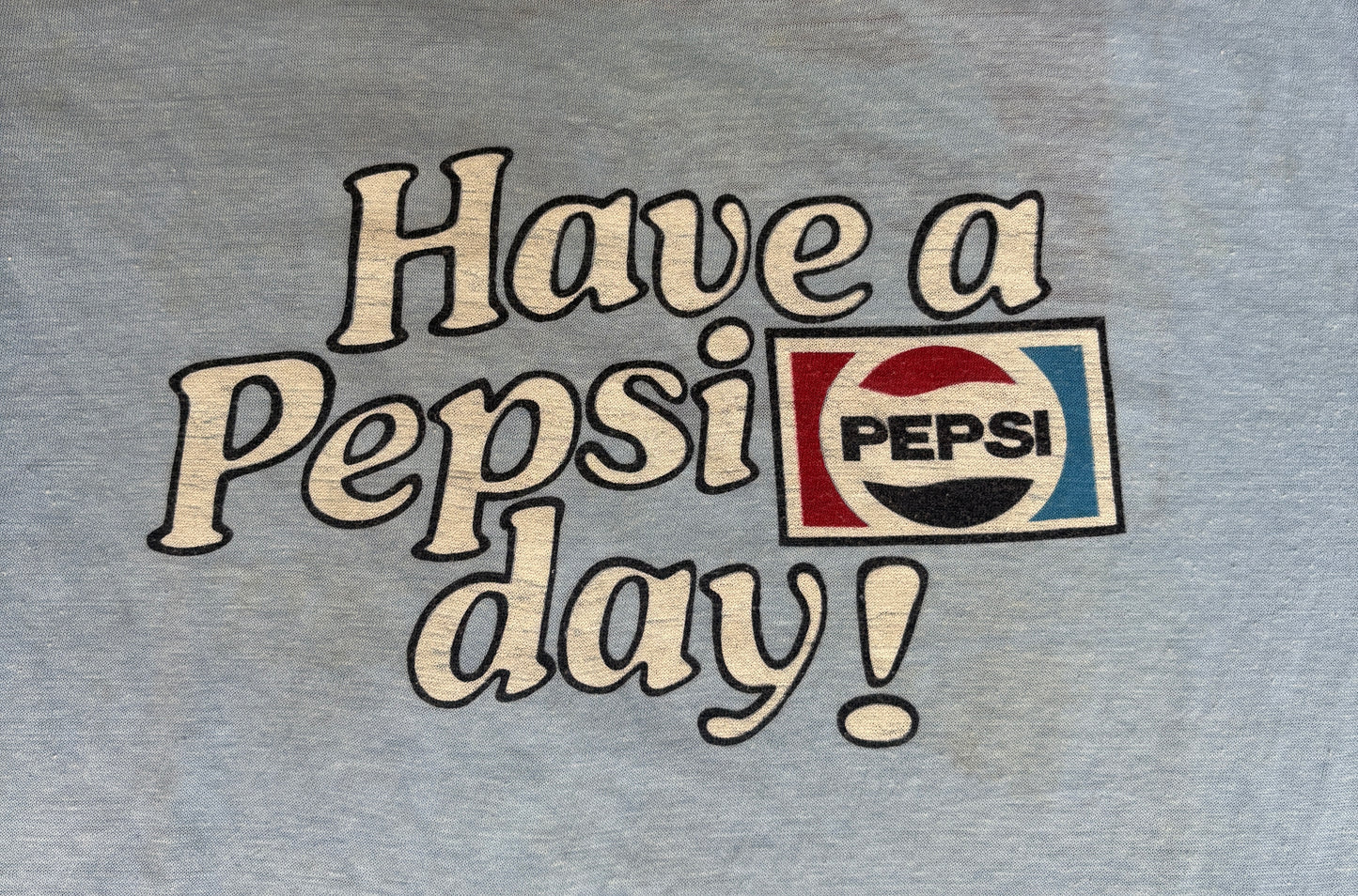 Small. 80s distressed vintage Pepsi-Cola t shirt