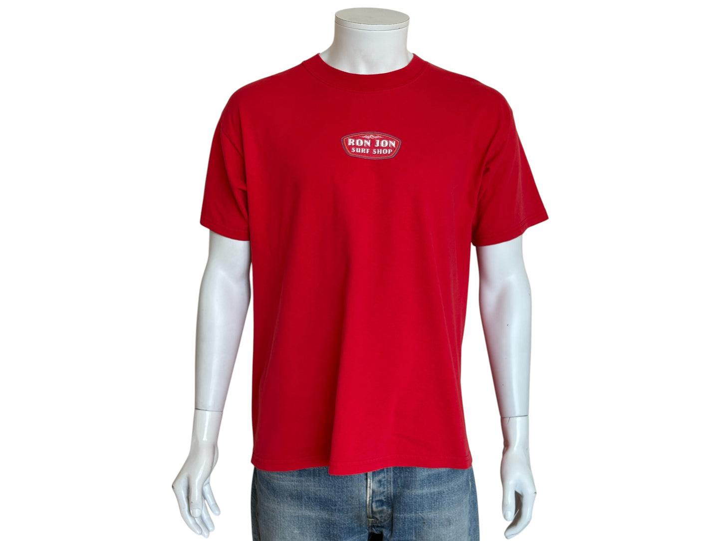 Vintage Ron Jon Surf Shop tee – bold comic-style surfer graphic with pure 90s beach energy. Large