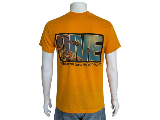 Vintage 83s Dive Caribbean Sea Adventures T-Shirt St. Croix USVI Scuba Tee .size L