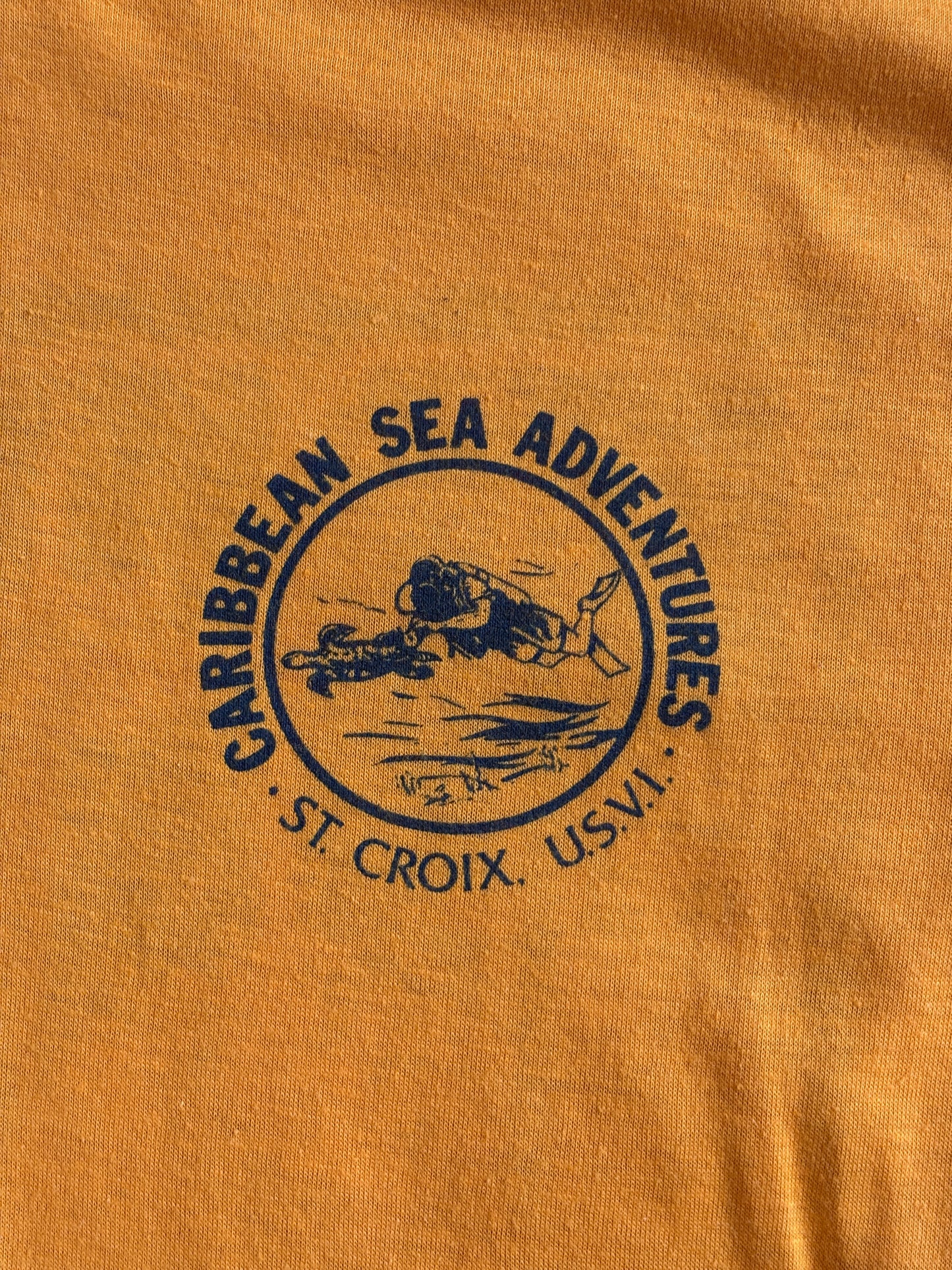 Vintage 83s Dive Caribbean Sea Adventures T-Shirt St. Croix USVI Scuba Tee .size L