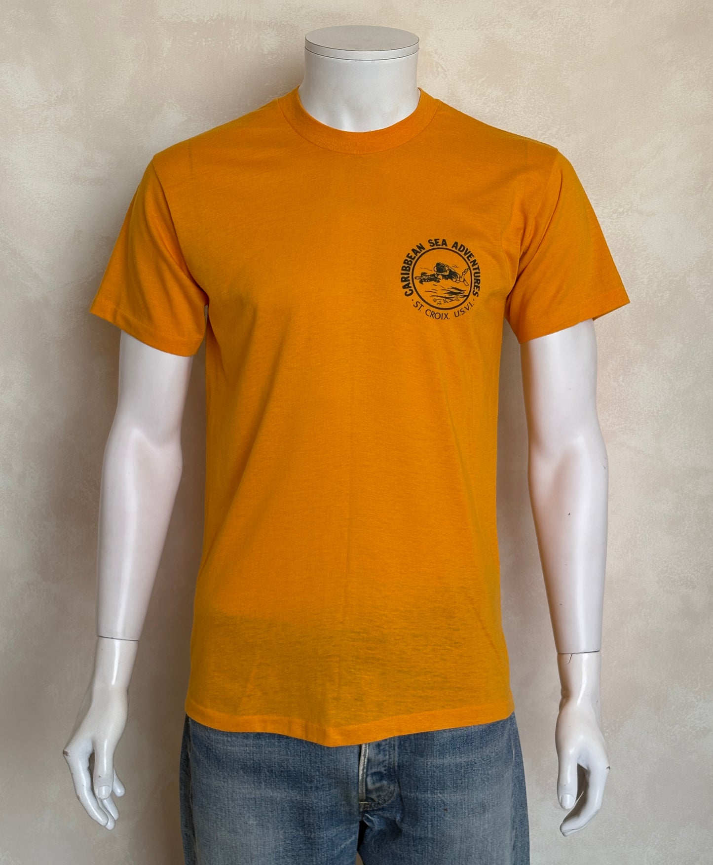 Vintage 83s Dive Caribbean Sea Adventures T-Shirt St. Croix USVI Scuba Tee .size L
