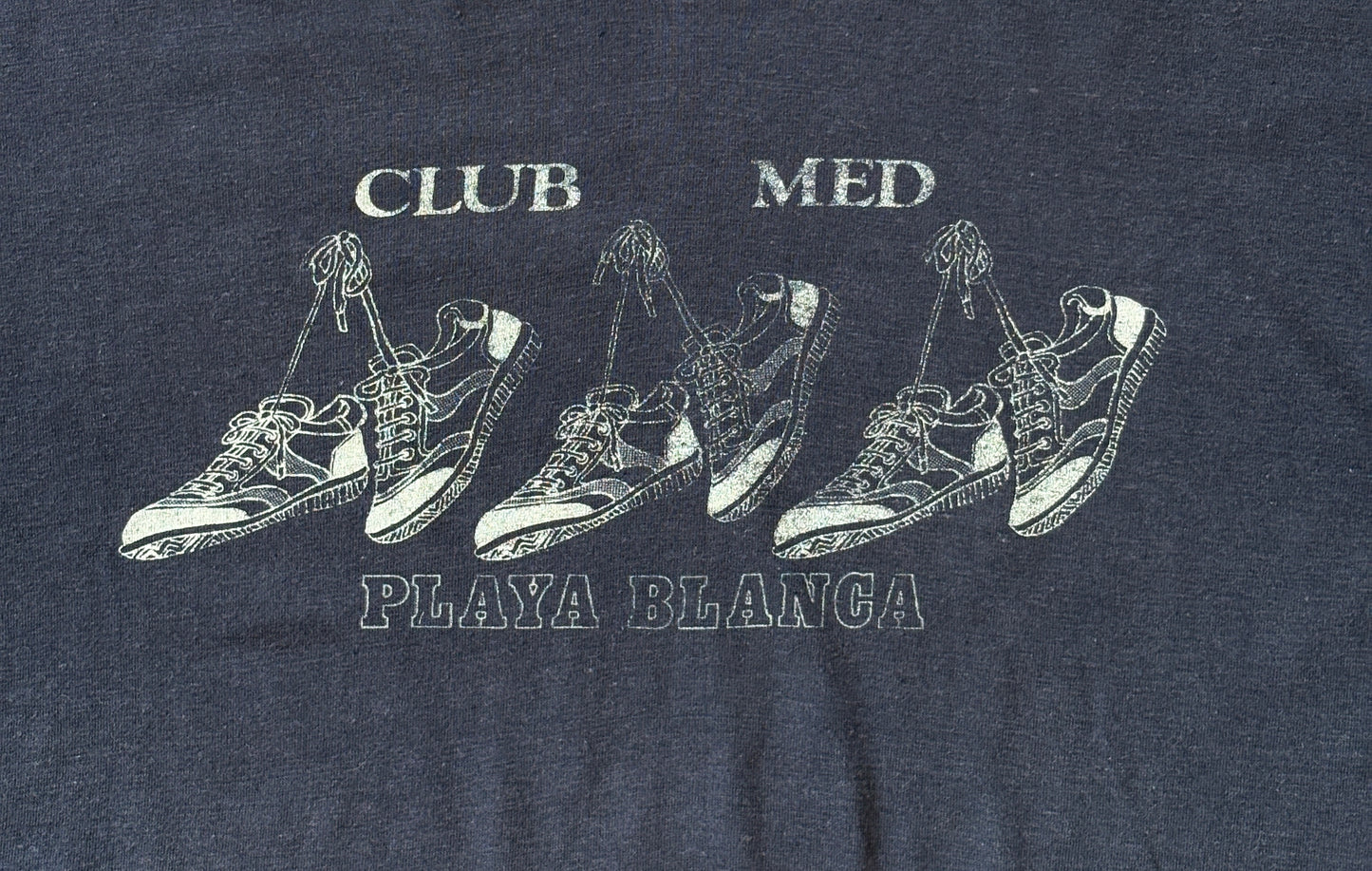 Vintage Club Med Playa Blanca T-Shirt – 1980s Graphic Sneakers Tee – Size L
