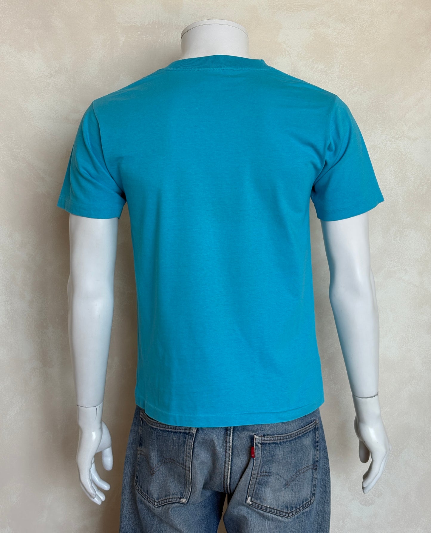 Vintage 90s Haleakala Maui Hawaii T-Shirt – Blue & Pink Tourist Tee Made in USA   – Size M