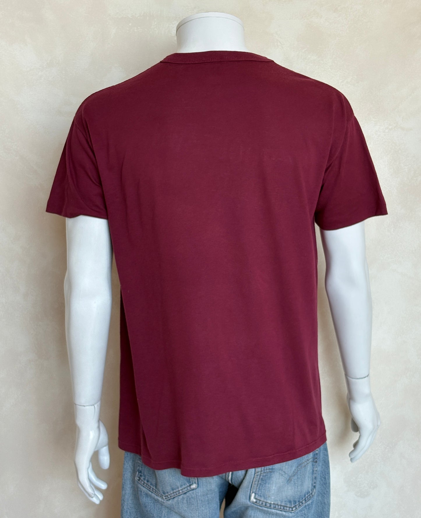 Vintage East Robertson T-Shirt Maroon Native Graphic 90s High School Spirit Tee Arrows & Headdress Print. Large