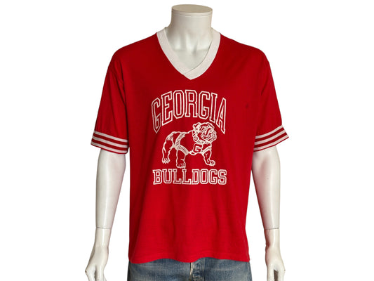 Vintage 90s Georgia Bulldogs jersey tee – bold collegiate style with classic mascot print. XL