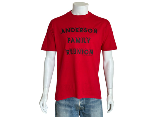 Vintage 1992 Anderson Family Reunion tee – classic 90s reunion shirt with bold lettering. Large