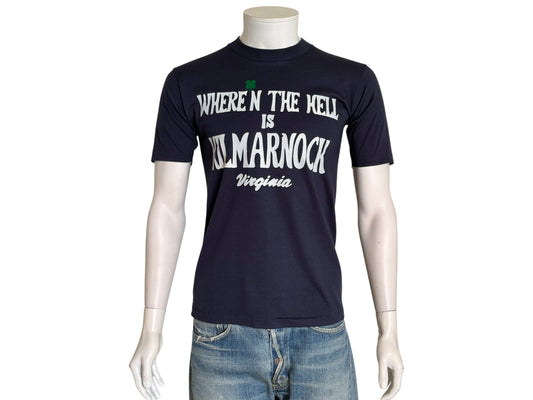 Vintage Kilmarnock Virginia tee – small town mystery with bold retro attitude. Med