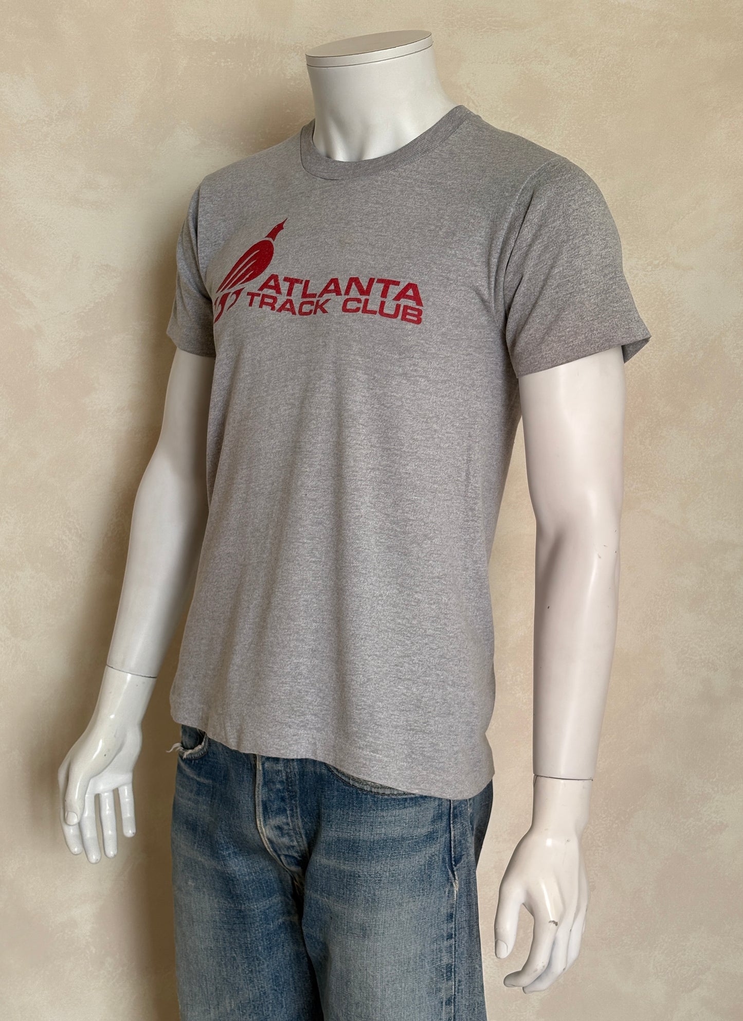 Vintage Atlanta Track Club tee – sleek athletic style from a legendary running scene. Large