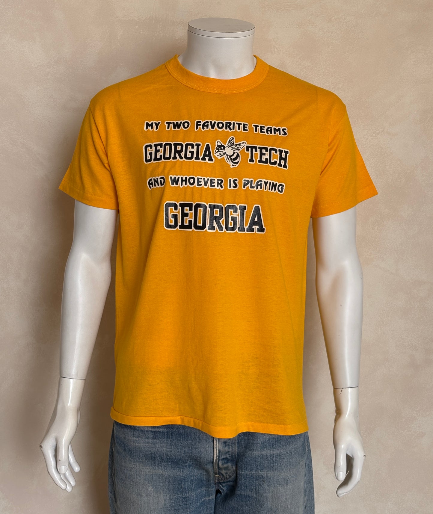 Vintage Georgia Tech 90s t shirt. Made in USA. Large