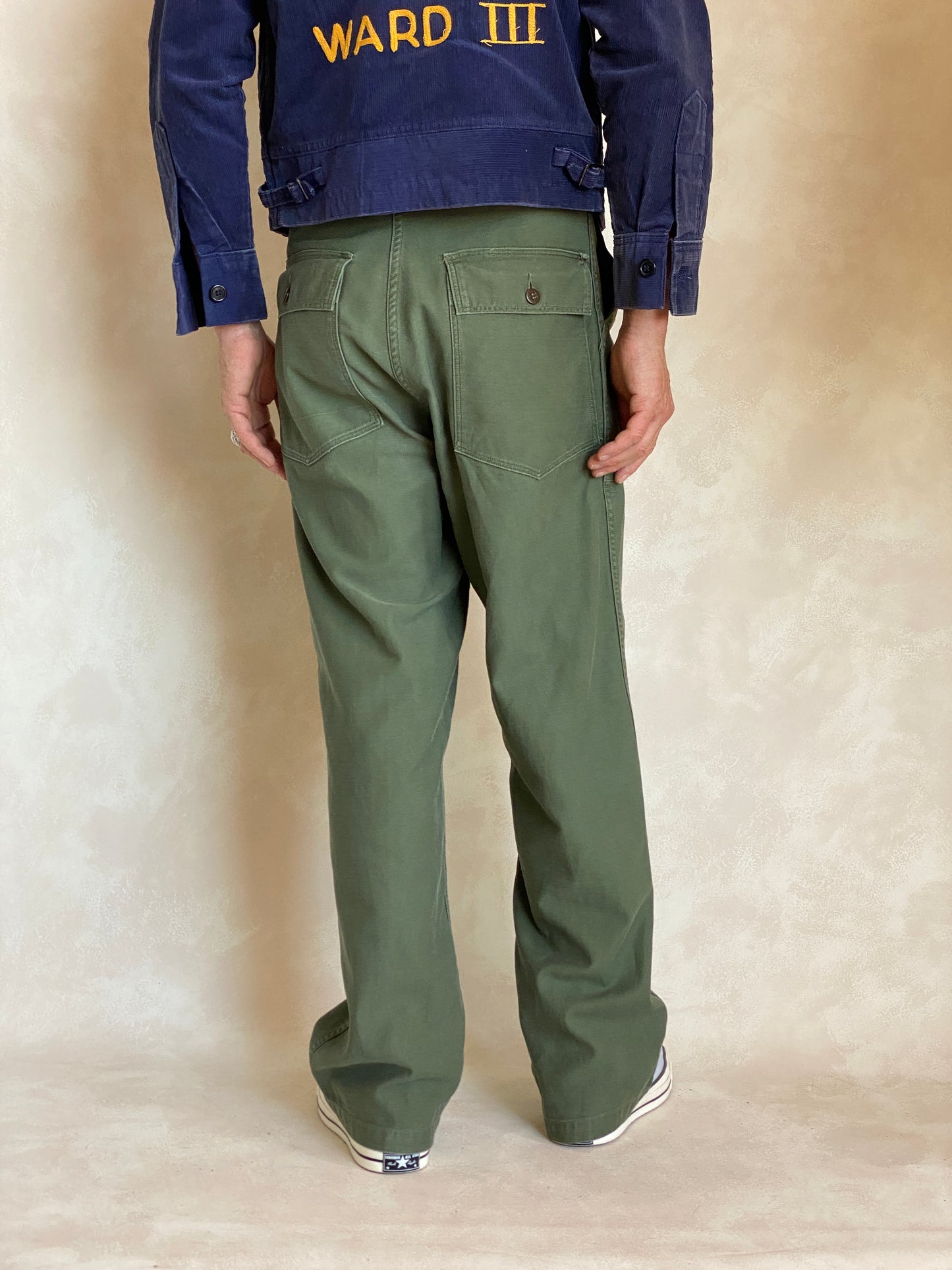 Size 33X31. 60s Authentic US Army Vietnam war era OG-107 fatigue pants