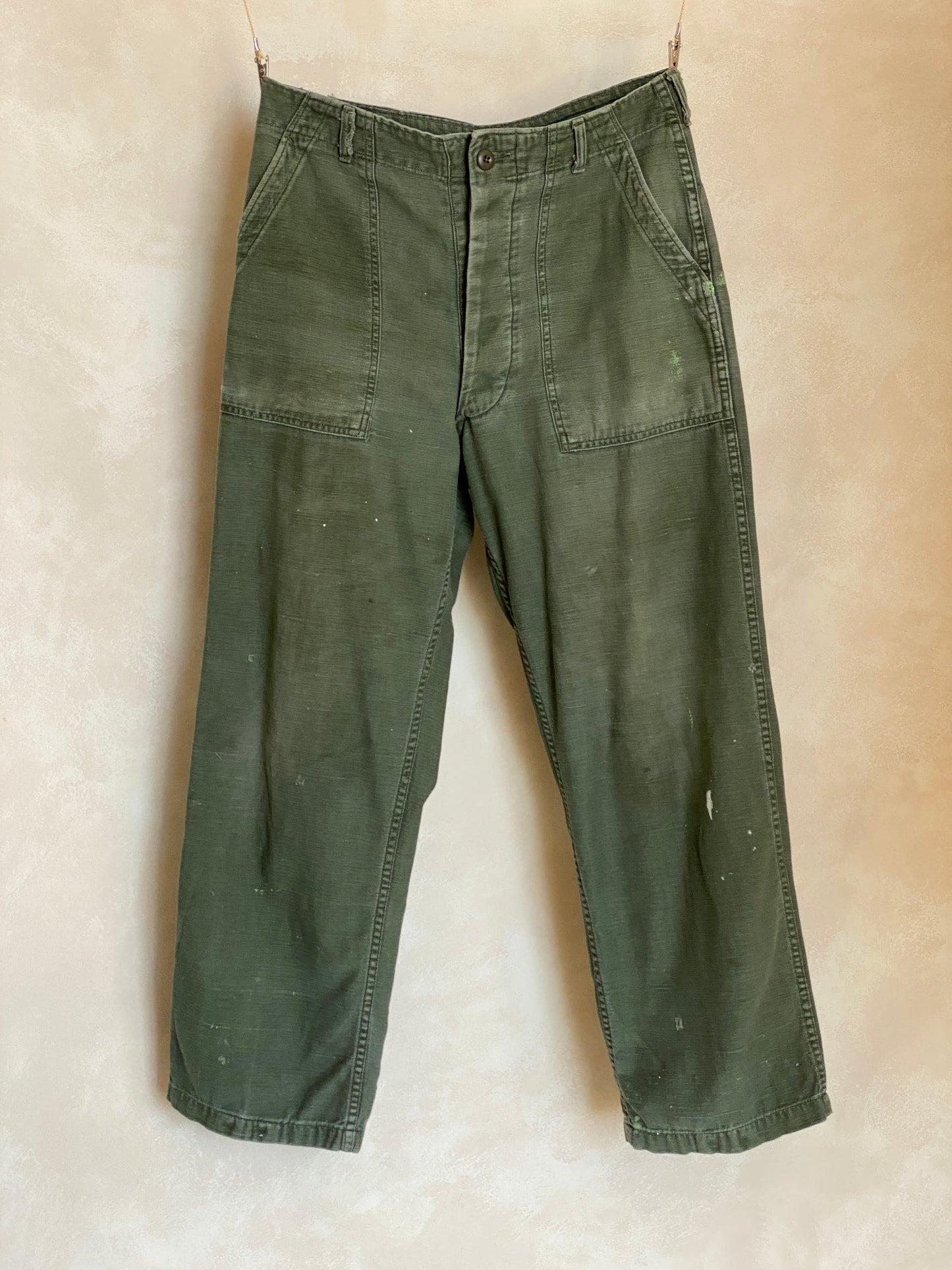 32X31. 1966 Authentic US Army Vietnam war era OG-107 Fatigue pants