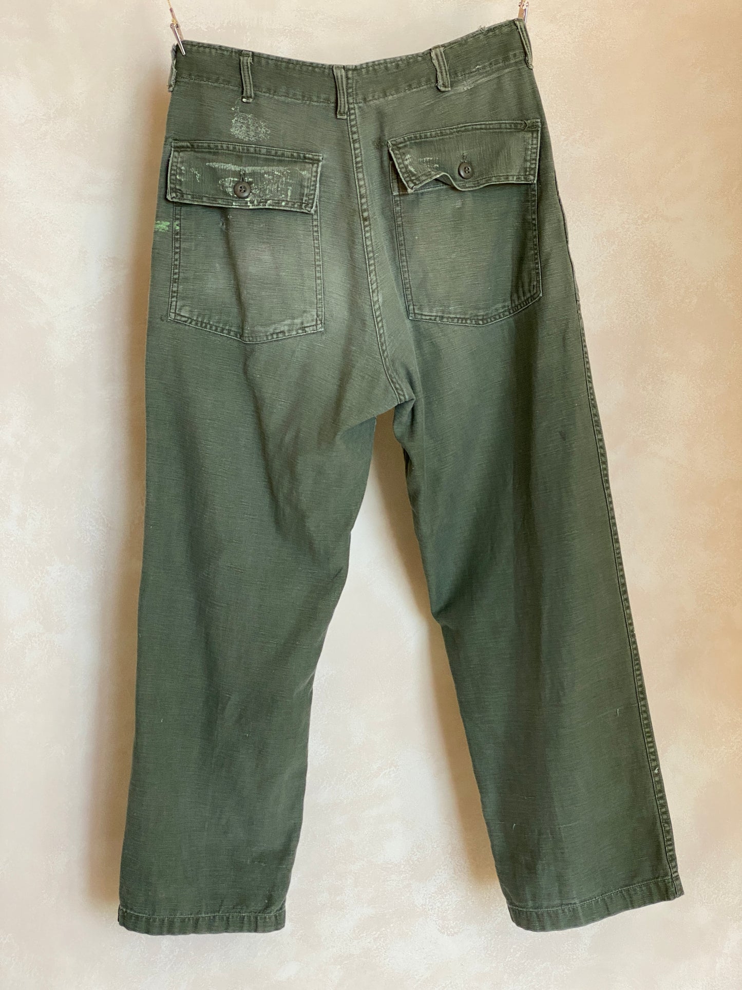 32X31. 1966 Authentic US Army Vietnam war era OG-107 Fatigue pants