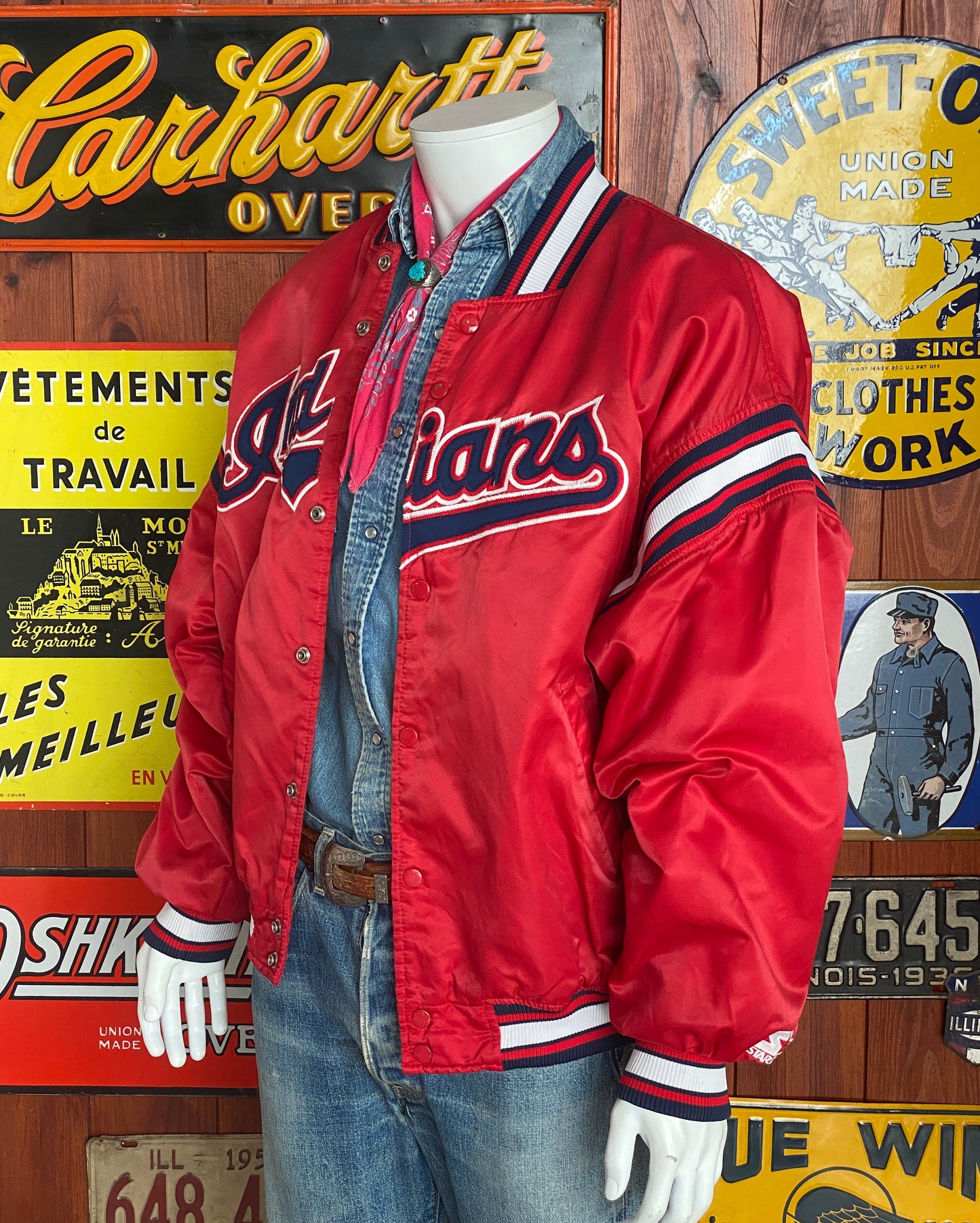 XL. Vintage 90S Indians Starter jacket