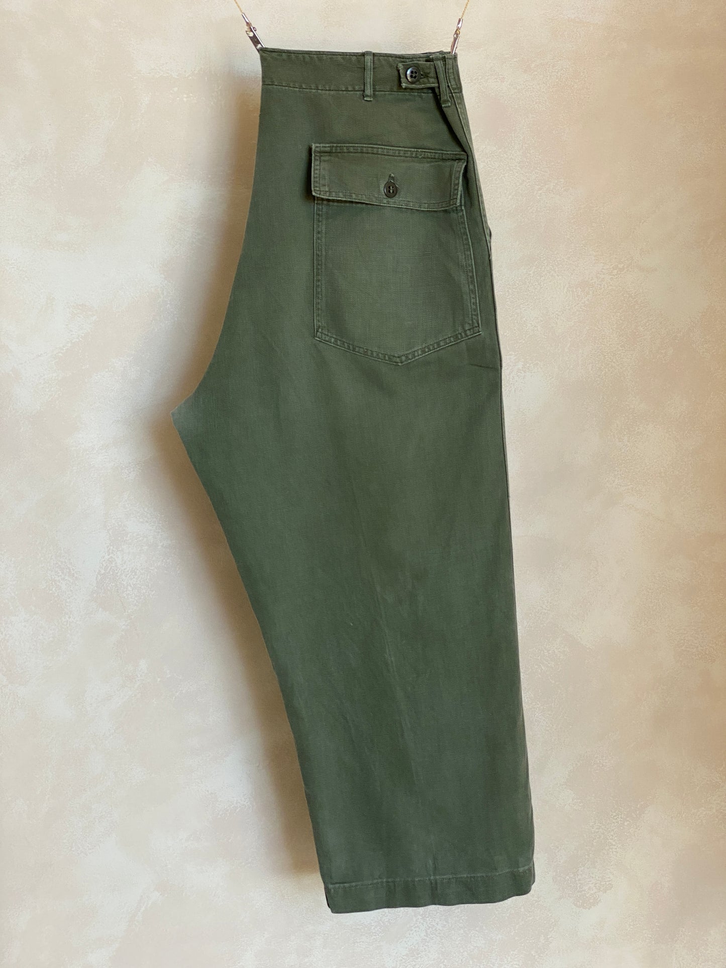 36X25. 60s Authentic US Army Vietnam war era OG-107 fatigue pants