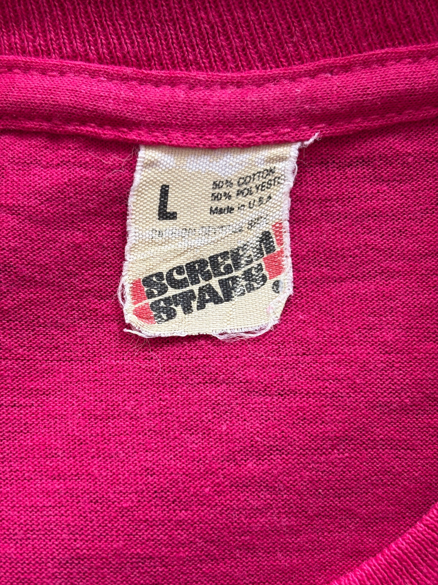 Vintage Vermont Symphony Orchestra T-Shirt – Fuchsia Pink, 80s Music Logo, Rare and Original-Large