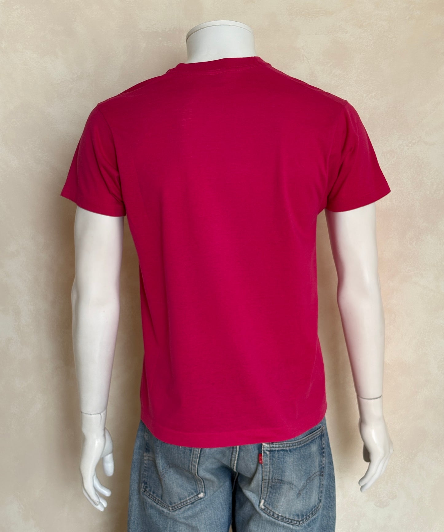 Vintage Vermont Symphony Orchestra T-Shirt – Fuchsia Pink, 80s Music Logo, Rare and Original-Large