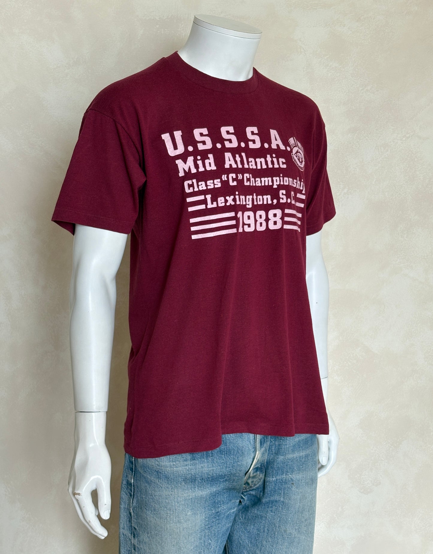Vintage 1988 U.S.S.S.A. Softball Tee from the Mid Atlantic Championship – Made in USA, XL T shirt