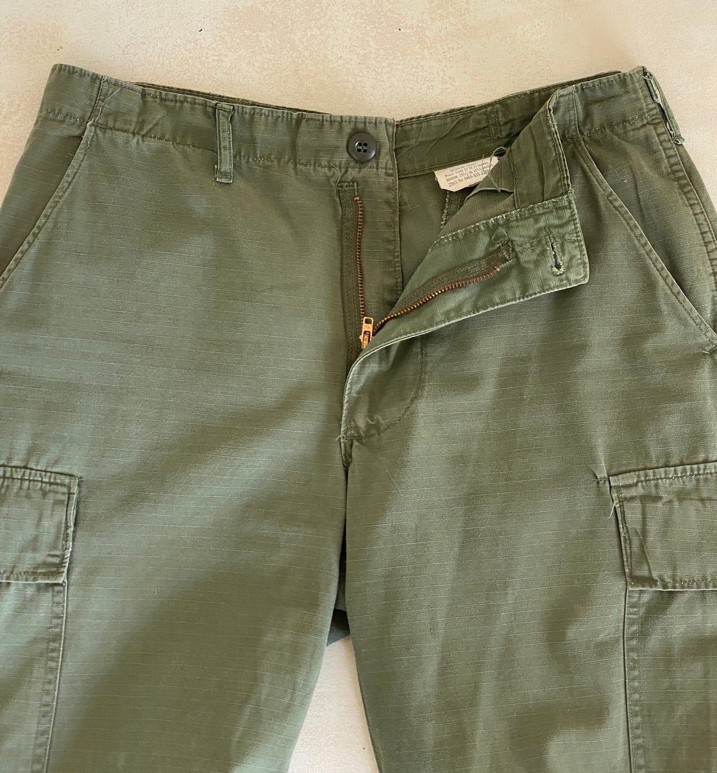 Small Reg. 1969 Authentic US Army Vietnam war era OG-107 jungle pants