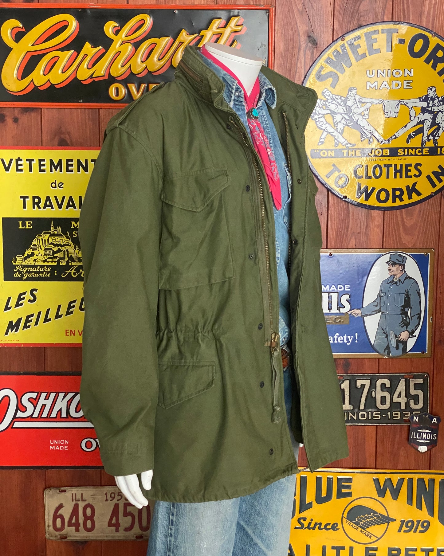 Vintage 1980 US Military M-65 Field Jacket: